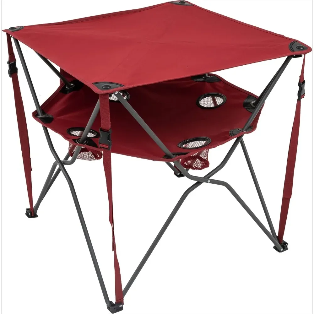 Portable Foldable Camping Table with Corner Buckle Design, Easy To Install and Adjust Elasticity, Perfect for Travel and Camping