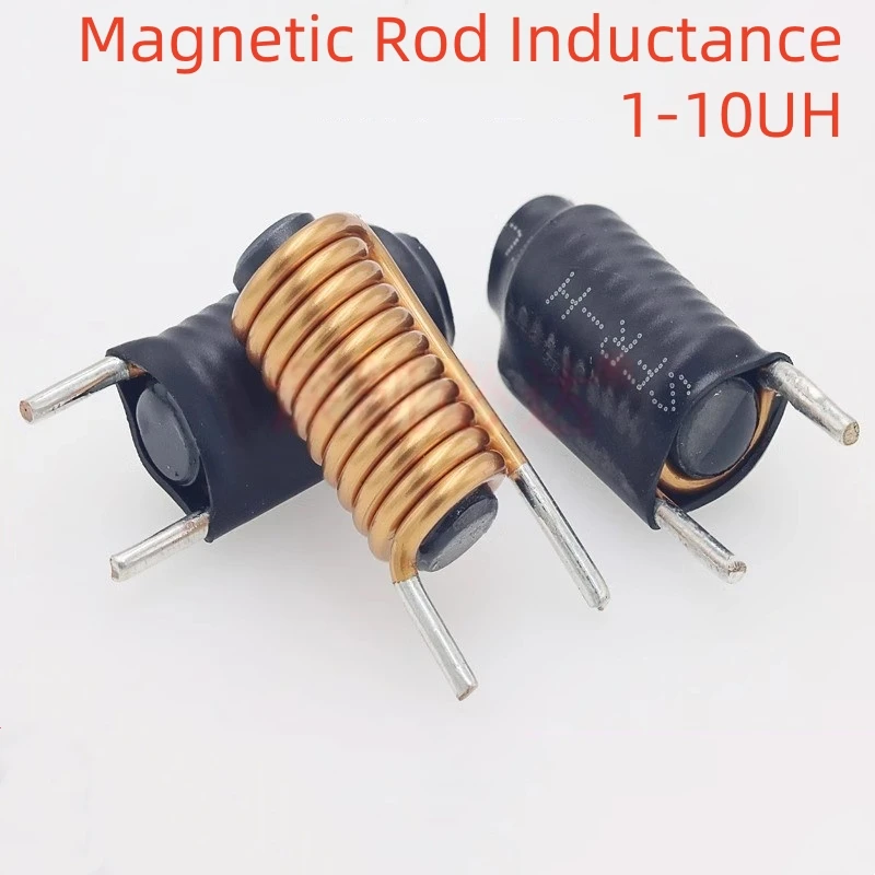 10Pcs Magnetic Rod Inductance Coil Rod Inductors For DC Filtering 1UH 1.5UH 2.2UH 3.3UH 4.7UH 8UH 10UH