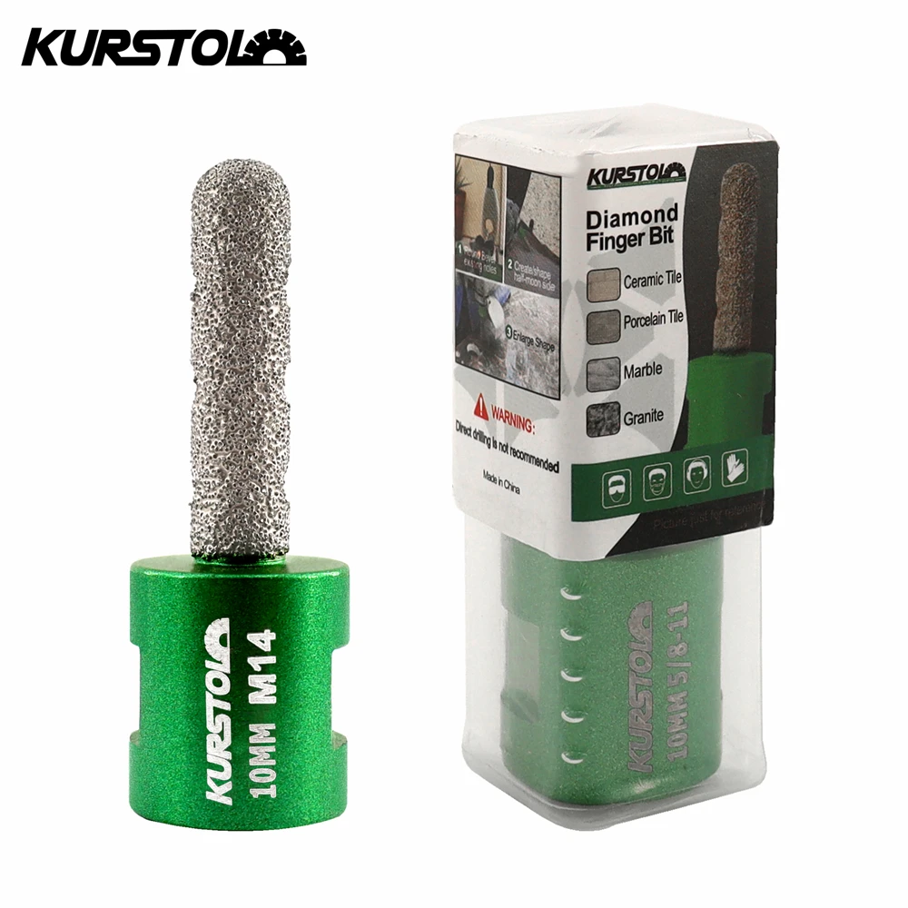 

KURSTOL Grinding Milling Bits 1pc 10/20/25/35mm 5/8-11 M14 Expand Shape Process Holes Ceramic Marble Granite Diamond Finger Bits