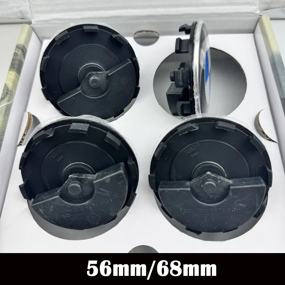 4Pcs 56mm 68mm 3D ABS Dynamic Floating Wheel Center Hub Caps Self-Leveling Rims Trim For G30 G20 G05 G11 F30 F10 E90 E46 E60 G08