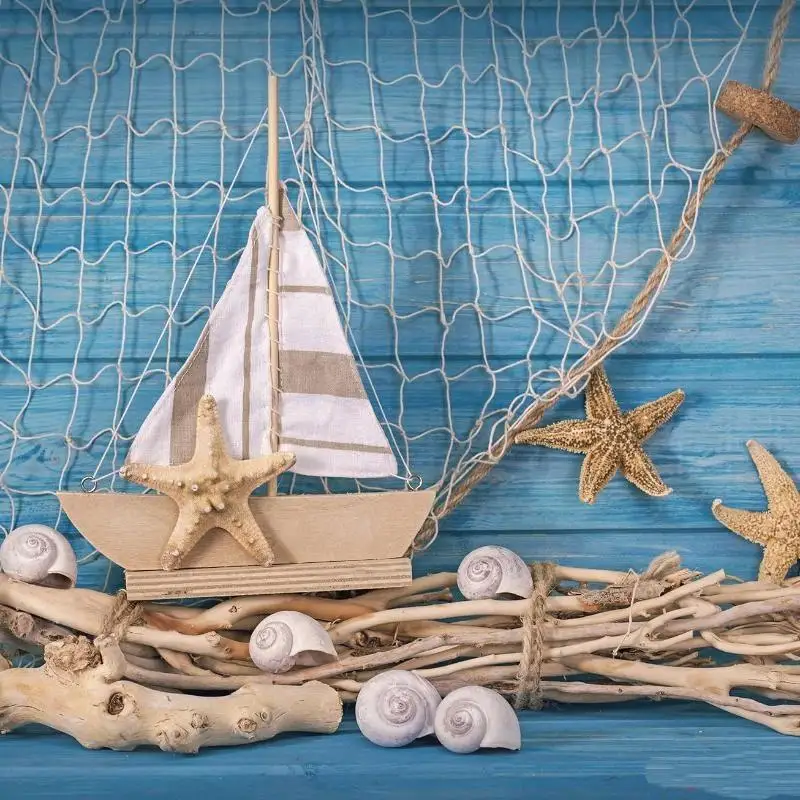 1Pcs Wall‑Hanging Naval Fishing Net Decoration Hawaiian Ocean Beach Theme Ornament For Birthday Party Home Decor