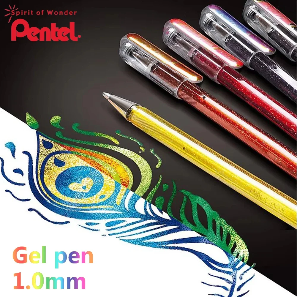 1PC Pentel Farbe Gel Stift K110 Metallic 1,0mm Ein-schlaganfall Schreiben Dual Farben Schule Zubehör Zurück zu Schule Kawaii Schreibwaren