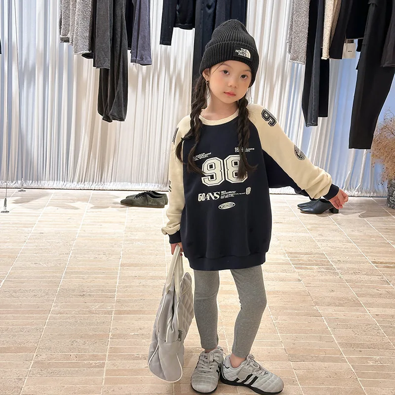 

Children's Clothing Autumn Bottoming Tops Trendy American-style Lettered Sweatshirts Korean-style Casual Sportswear Tops