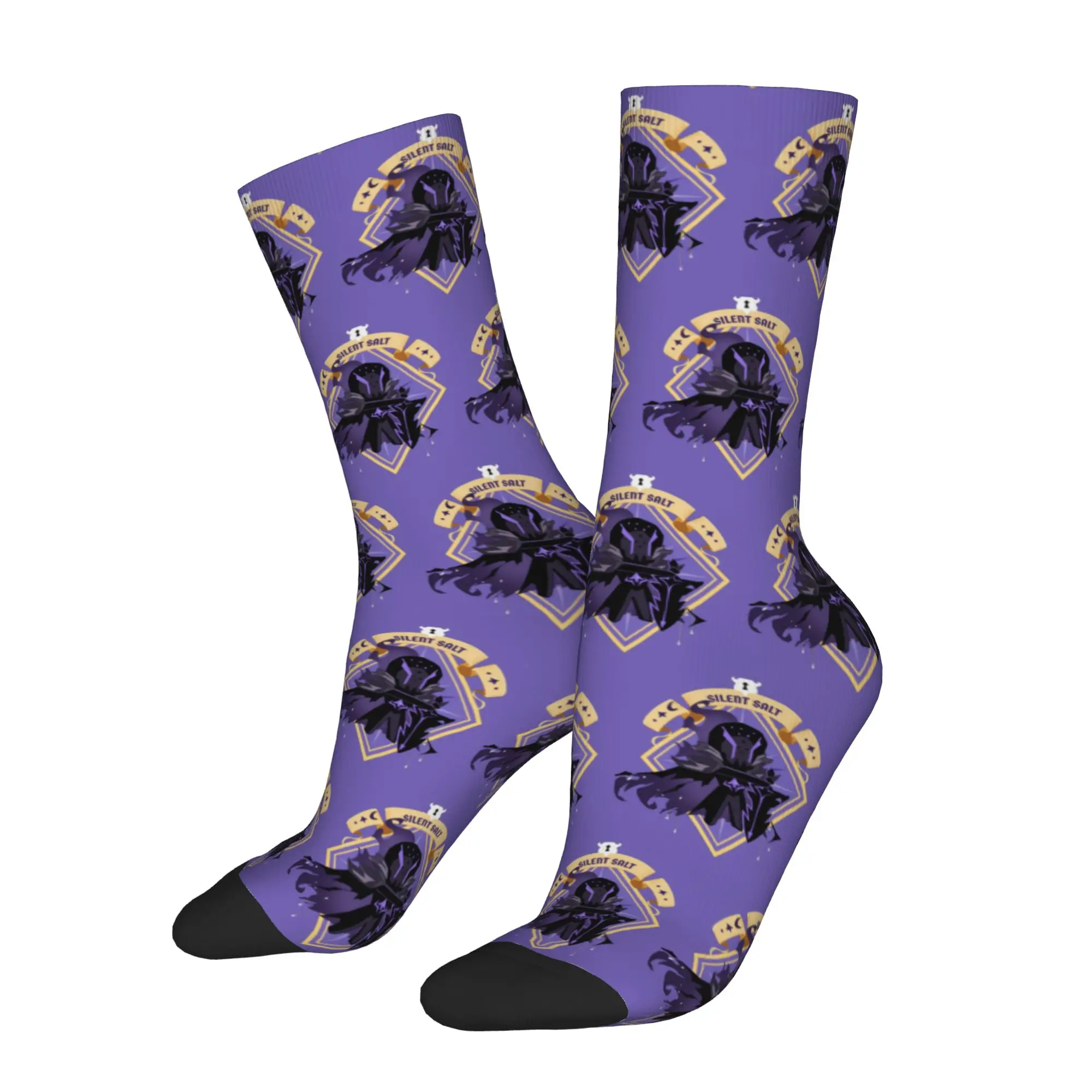 Crazy Design Silent Salt Cookie Football Socks Cookie Run Kingdom Polyester Long Socks for Unisex Non-slip