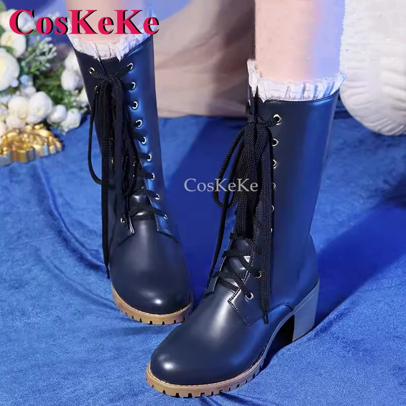 Coskeke Parfümeur/Vera Nair Schuhe Cosplay Spiel Identität v Mode Universal Mid-Calf Stiefel Party Rollenspiel Zubehör 36-39 Größe