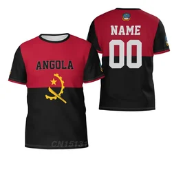 Custom Name Number Angola Country Flag T-shirts Clothes T shirt Men Women Tees Tops For Soccer Football Fans Gift US Size