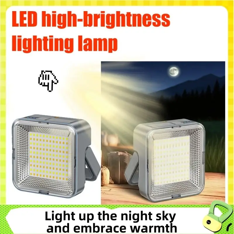 

Outdoor Warm White Dual-Light High-Bright Camping Light: Magnetic Solar Work Light with Power Display & Hanging Hook