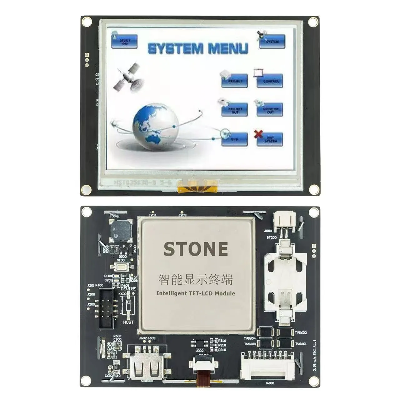 

STONE 3.5"Industry Series HMI Resistive Touch Display Module Free Simulator Debug Support Assignment Operator