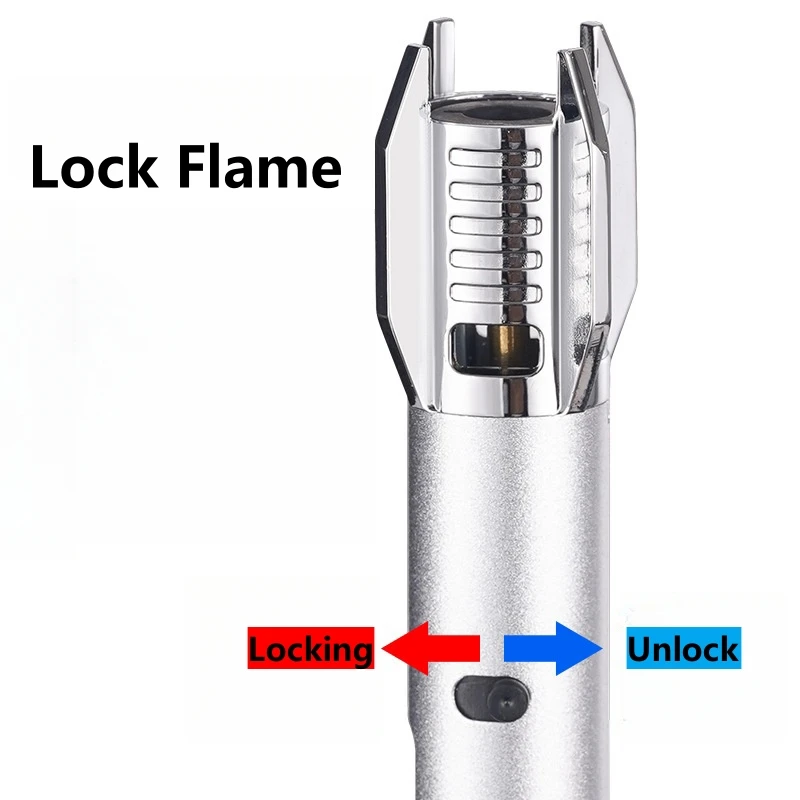 Blue Flame turbina torcia iniettore pistola a spruzzo creativo spada laser forma metallo esterno antivento accendino a Gas 1200 ° BBQ sigaro