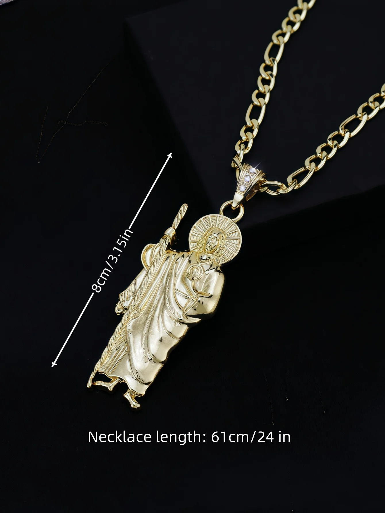 St. Jude Pendant Necklace for Men And Women Durable Eye-Catching Symbol of Faith Stylish San Judas Jewelry Perfect Holiday Gift