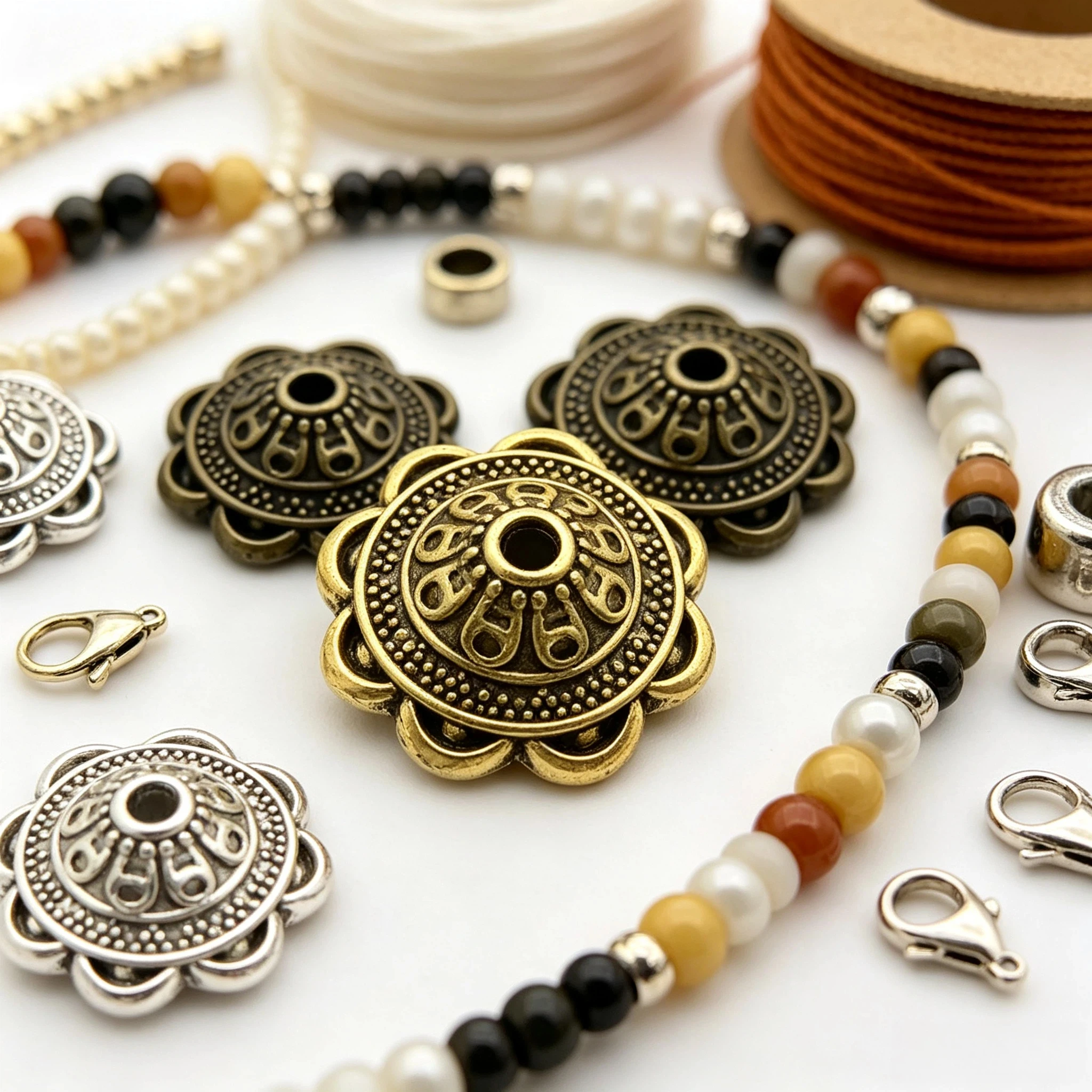 Bead Cap Flower - 10 Uds. De tapas de cuentas