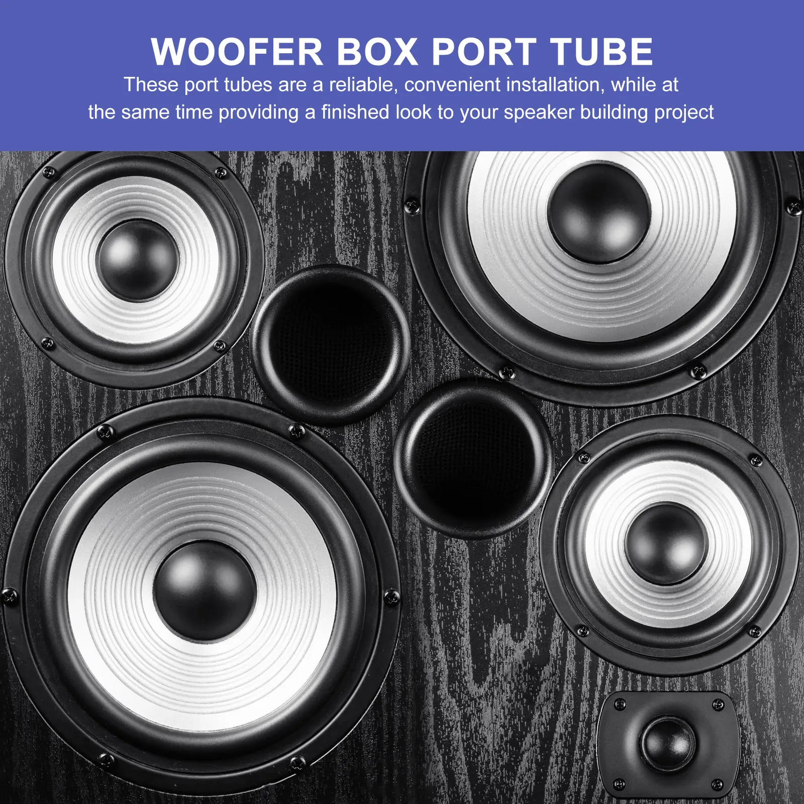 

8pcs Speaker Port Tube 40mm Hole Bass Reflex Tube Subwoofer Cabinet DIY Enclosure Car Audio Parts Sound Quality