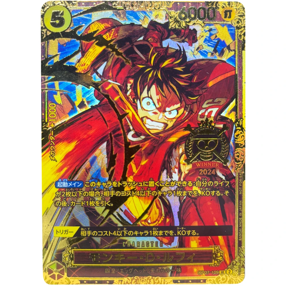 

Коллекционные карты ONE PIECE TCG OPCG Monkey D. Luffy OP07-109 SR Straw Hat Crew JPN DIY Высококачественные самодельные игровые аниме-карты
