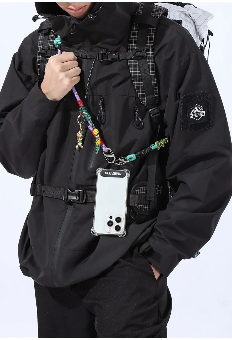 OCE GEAR Multifunctional Adjustable Lanyard Outdoor Rope Strap for Phone Camera Crossbody Bag - DIY Hanging Cord Accessory