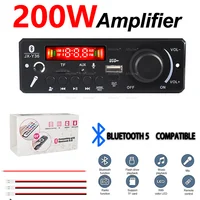 Amplificador de 200W, placa decodificadora de MP3 con Bluetooth 5, reproductor de Audio de 2x100W, reproductor de MP3 DIY de 26V, módulo de Radio FM para coche, TF, micrófono USB, grabación de llamadas