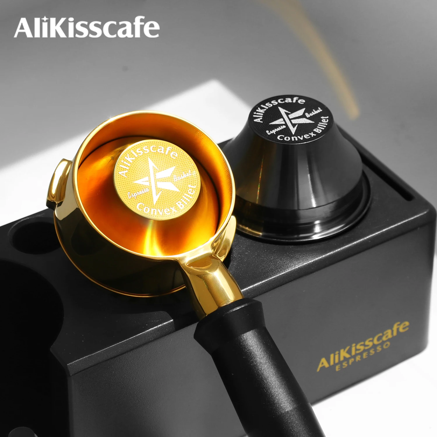 Alikisscafe Step Down Portafilter Basket Kit Variable Diameter 51mm 54mm 58mm Convex Billet Espresso Accessories Barista Tool