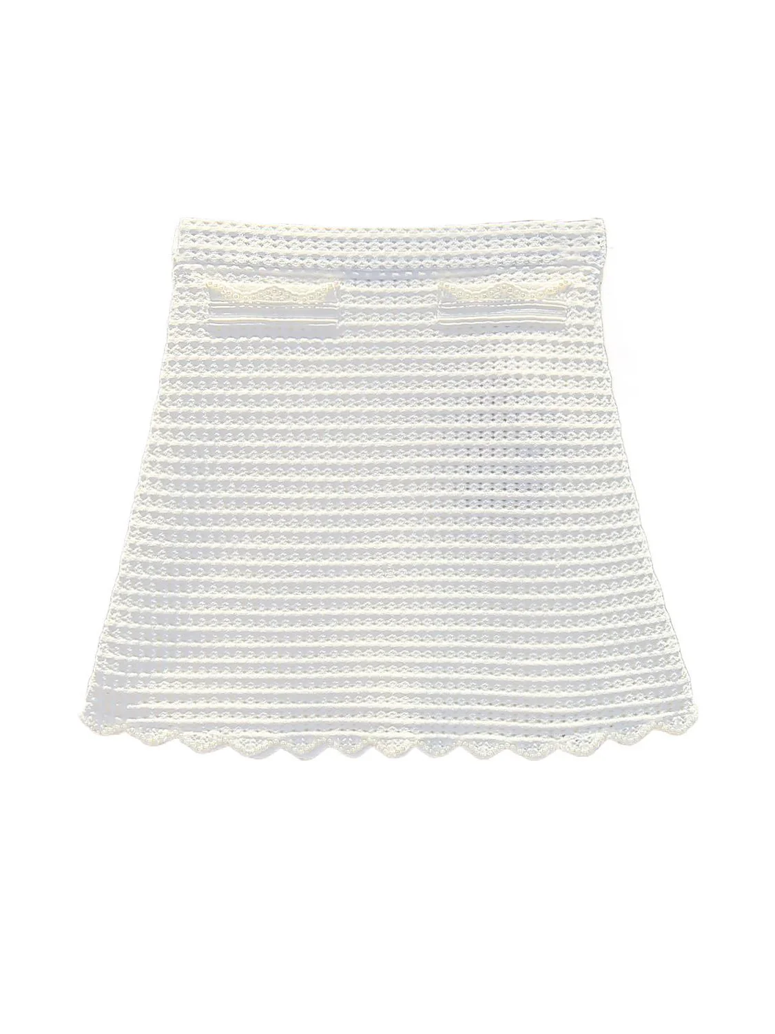 

High Waist ort Knitted f Skirt for Women Summer Faion Pearls Embellied A-Line Skirt Commute Simple Sle