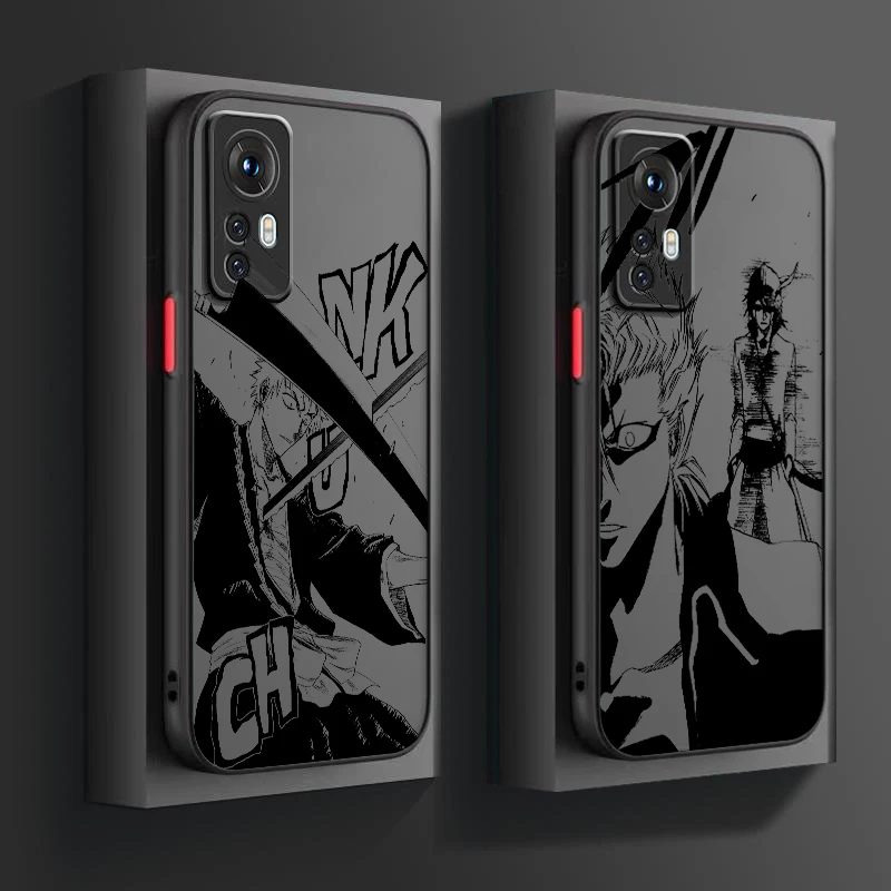 

Japanese BLEACH Anime Art Frosted Translucent For Xiaomi Mi 13 12 12T 11T 11 11i 10T 10 9T Pro Lite Ultra 5G Funda Phone Case