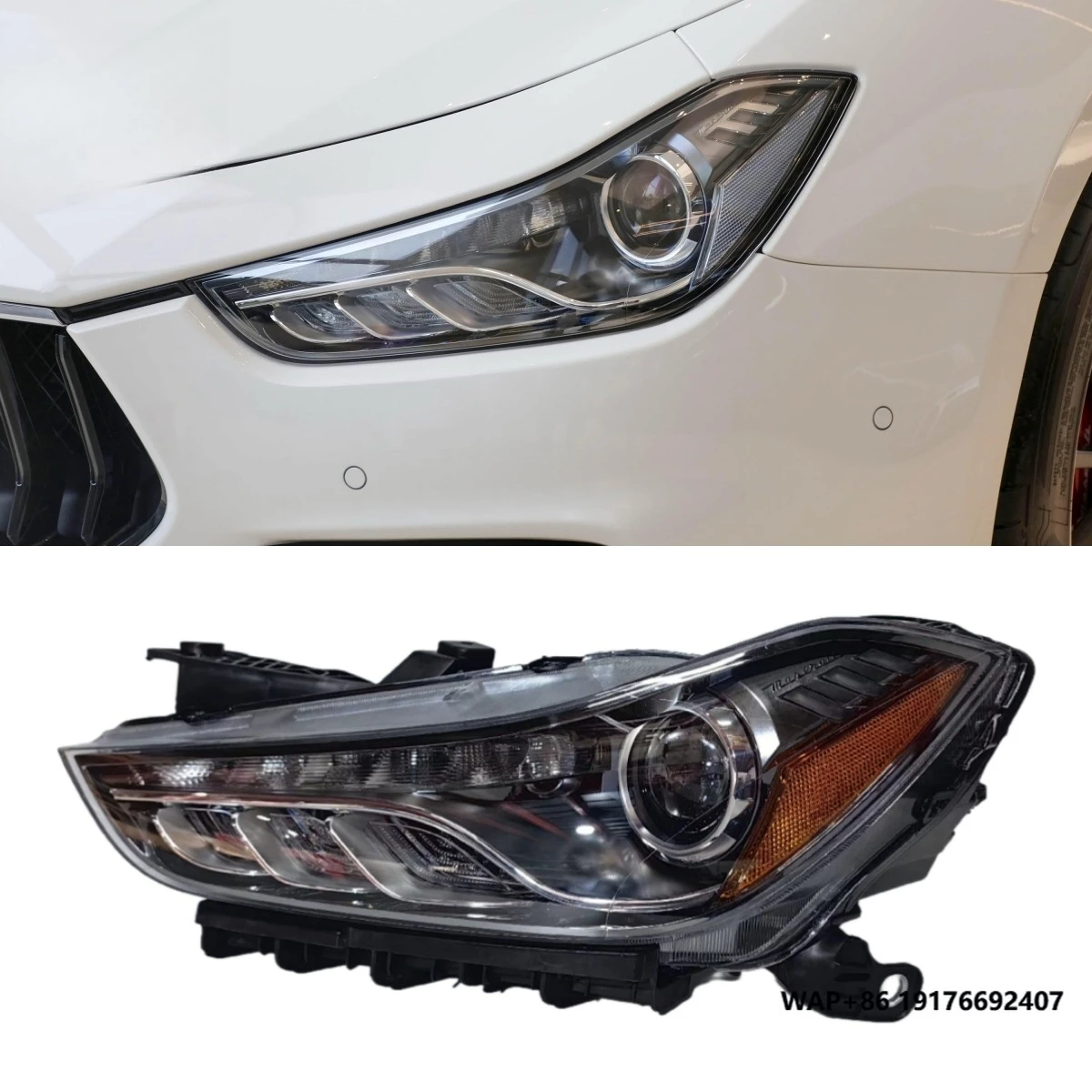 

For'Maserati Ghibli Headlight 2014-2022 Maserati Ghibli GT Left and Right Original US Version Xenon Headlamp LED DRL