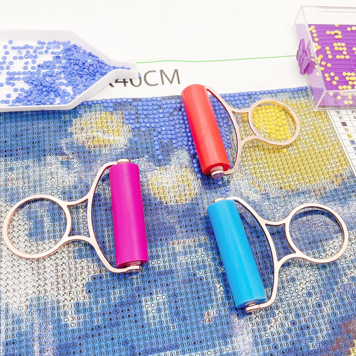 1pc Diamond Painting Tool Stainless Steel Metal Roller Pen Roller Diamond Painting 5D Diamond Moasic Art Stainless Steel Tip