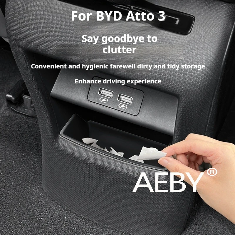 

AEBY For BYD Atto 3 Smart Driving Edition 2022-2024 Car Organizer Leak Proof Dustbin,Collapsible Waterproof Container,Waterproof