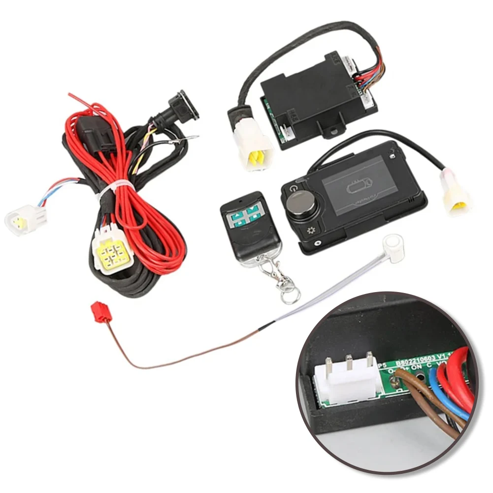 

Vehicle 5KW Air Parking Heater Control Board Motherboard Compatible Replacement with Remote Control Sensor and Wiring Harness