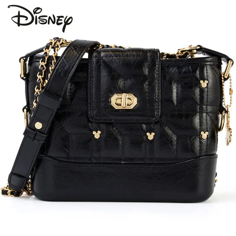 Disney Mickey New Women's Bag High Quality High Capacity Crossbody Bag Retro Versatile Multi Functional Chain Shoulder Bag