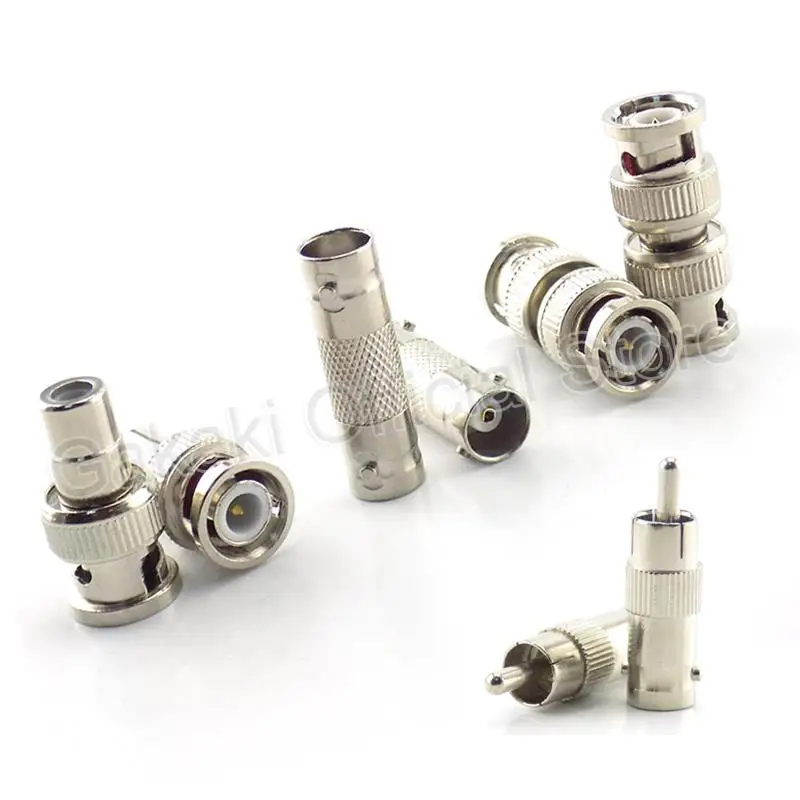 2/5/10Pcs BNC Female Connector to Female BNC Male to Male RCA Female BNC Female to RCA Male Adapter Plug for System CCTV Camera