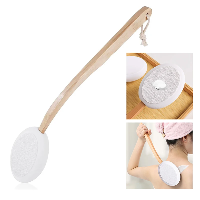 Shower Body Brush Body Scrubber Long Handle Body Brush Multi-Function Sunscreen Applicator Long Handle Body Cleaner Shower Brush