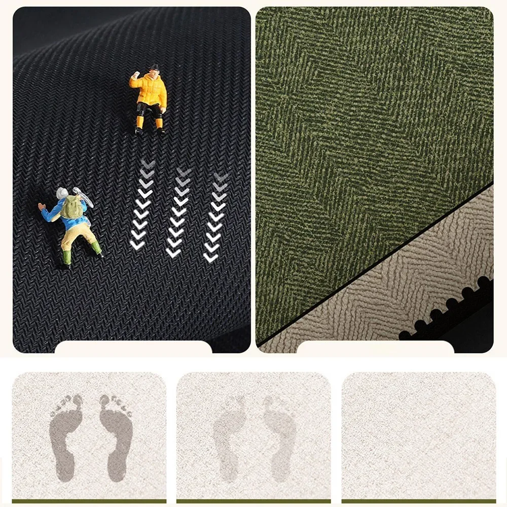 Vintage Diatomite Bath Mat Non-Slip Absorbent Quick Dry Bathroom Door Mat Printing Kitchen Floor Rug Home Decor Carpet 40x60cm