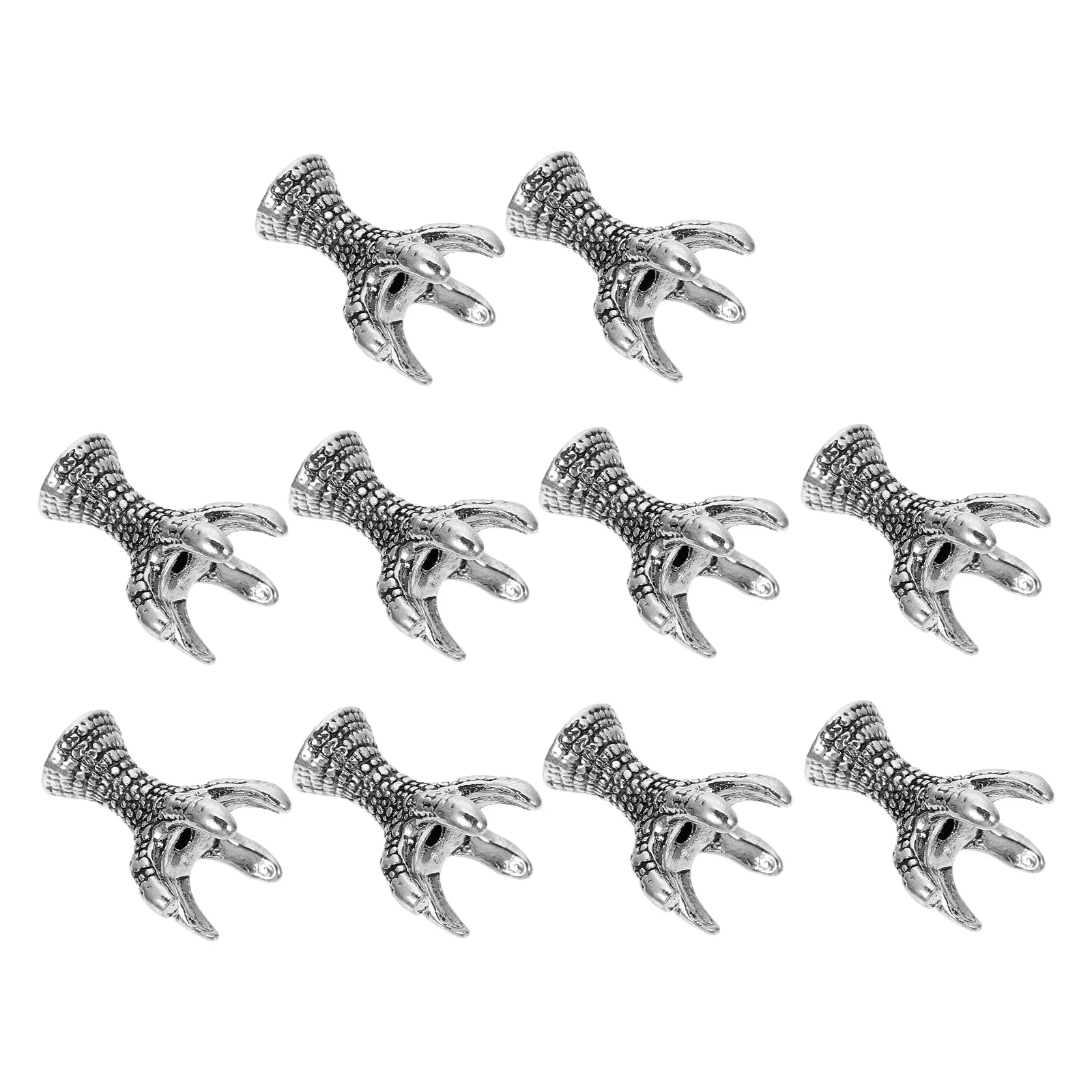 10 Pcs Dragon Claw Pearl Holder Earring Beads Caps DIY Craft Bracelet Jewelry Making Titanium Steel End Crafts