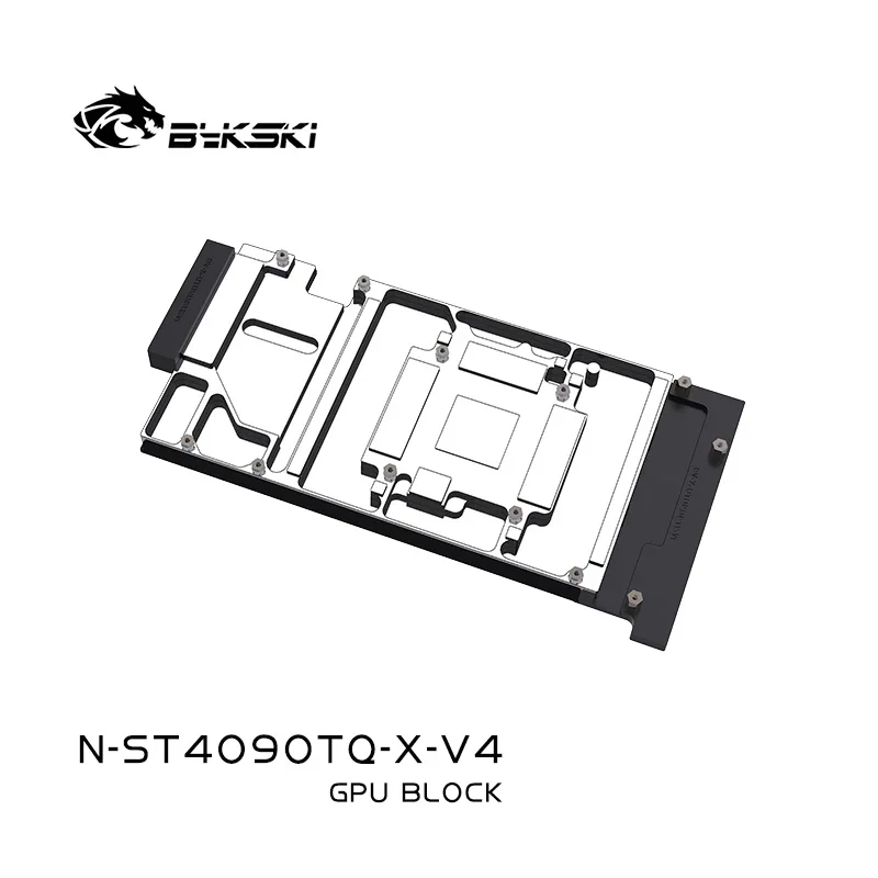 Bykski N-ST4090TQ-X-V4 GPU Water Block for ZOTAC GAMING RTX 4090 Trinity /AMP EXtreme AIRO Video Card Cooling/All Metal Radiator