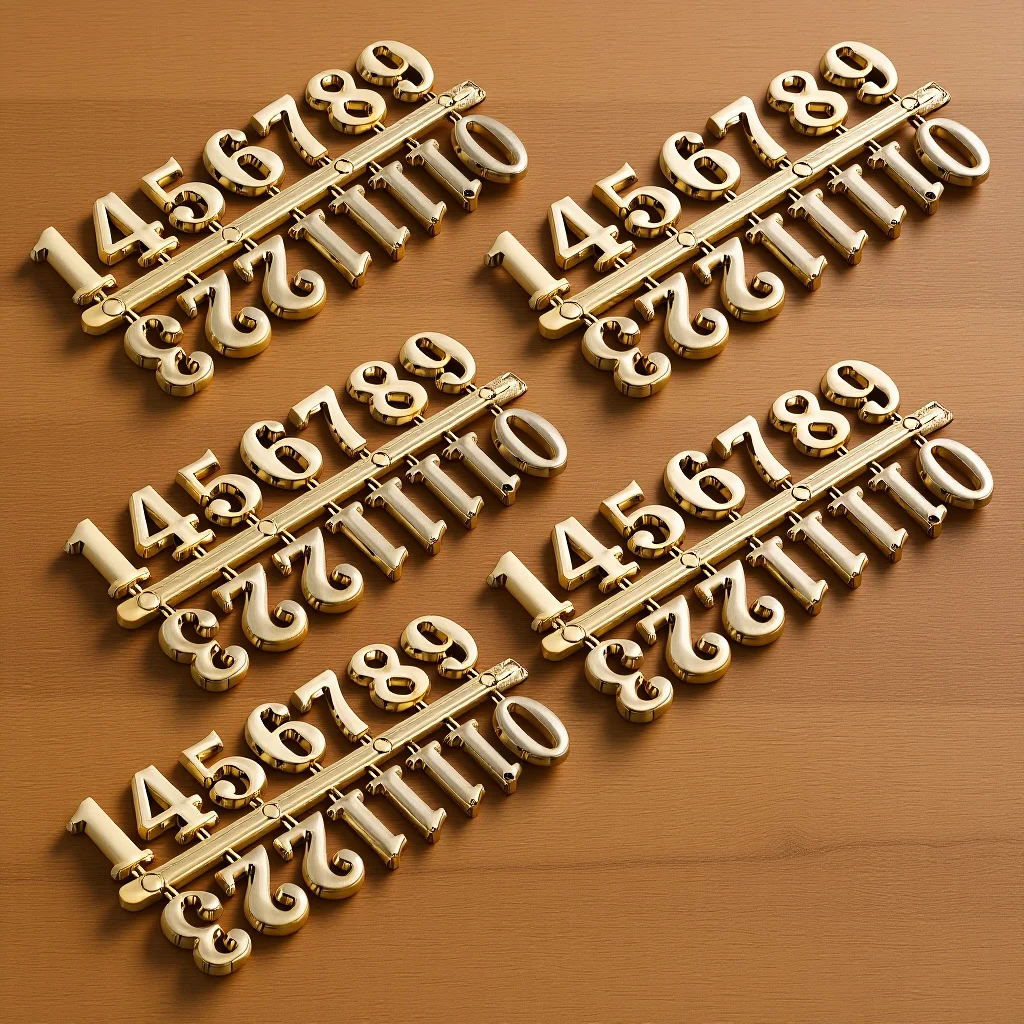 5세트 아랍어 시계 숫자 자체 접착식 숫자 액세서리 벽용 대형 플레이트