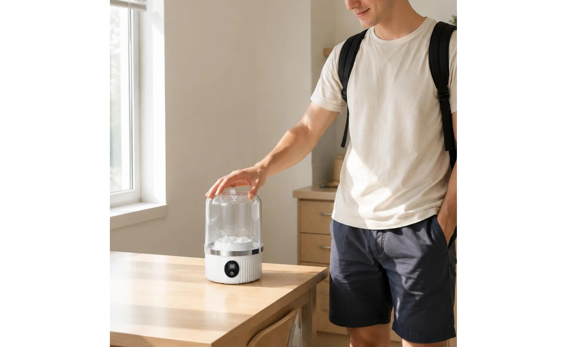 Wireless Mini Washing Machine Transparent Chamber Portable Mini Washer