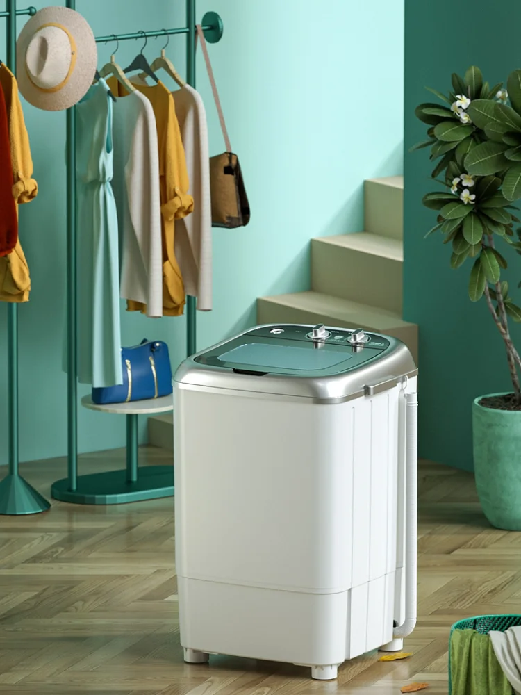 Mini เครื่องซักผ้าไฟฟ้าบ้าน220V เครื่องเด็กครัวเรือนขนาดเล็กกึ่งอัตโนมัติรองเท้าแปรงและซักรีด Dual-Purpose เครื่องซักผ้า