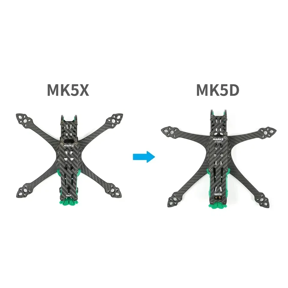 GEP-MK5D O3 MK5X to MK5D DeadCat Frame 5inch GEP-MK5X O3 Frame Parts for O3 Air Unit RC DIY FPV Racing Drone GEPRC GEP MK5D