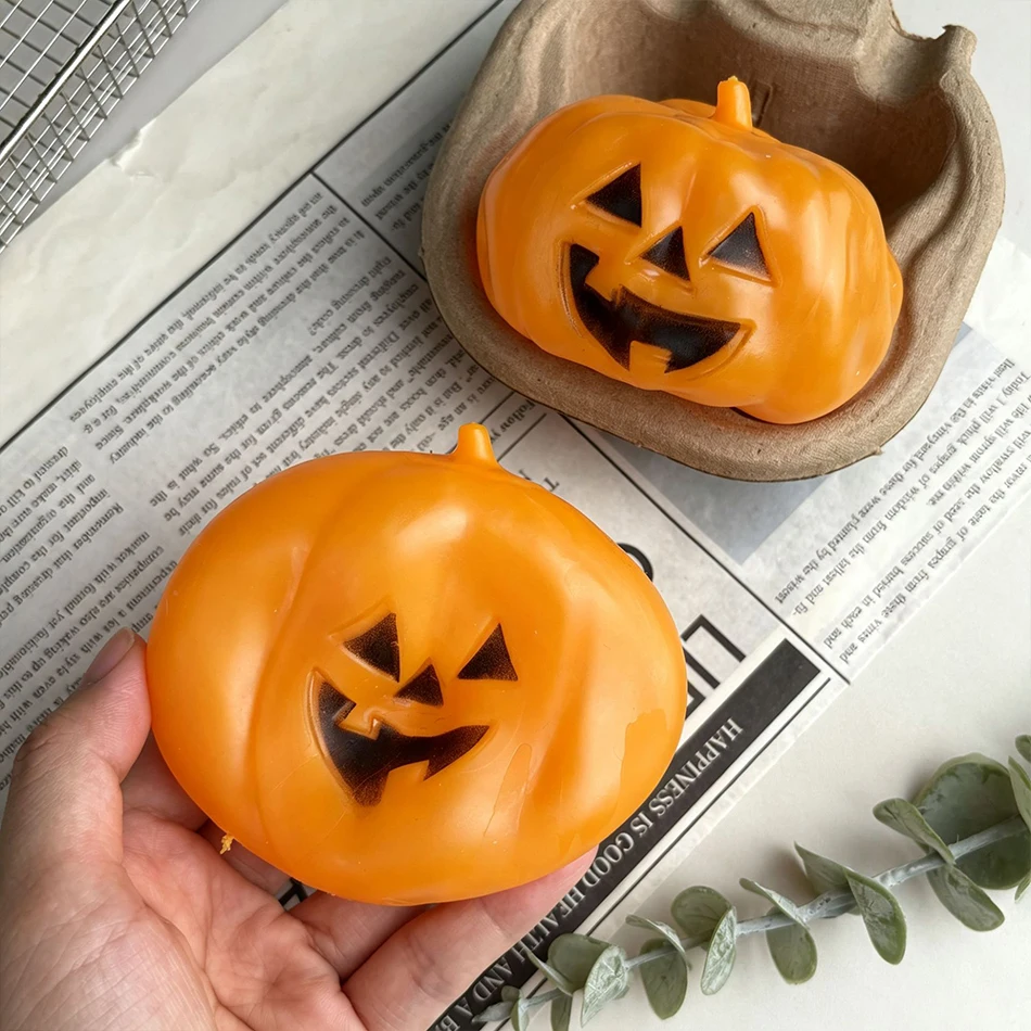 Halloween-Kokosnussöl Niedliches Quetschbares Kürbis-Geist-Spielzeug mit Langsamer Rückfederung Weiches Stressabbau-Quetschspielzeug Halloween-Geschenk Tischdekoration – Detail 4