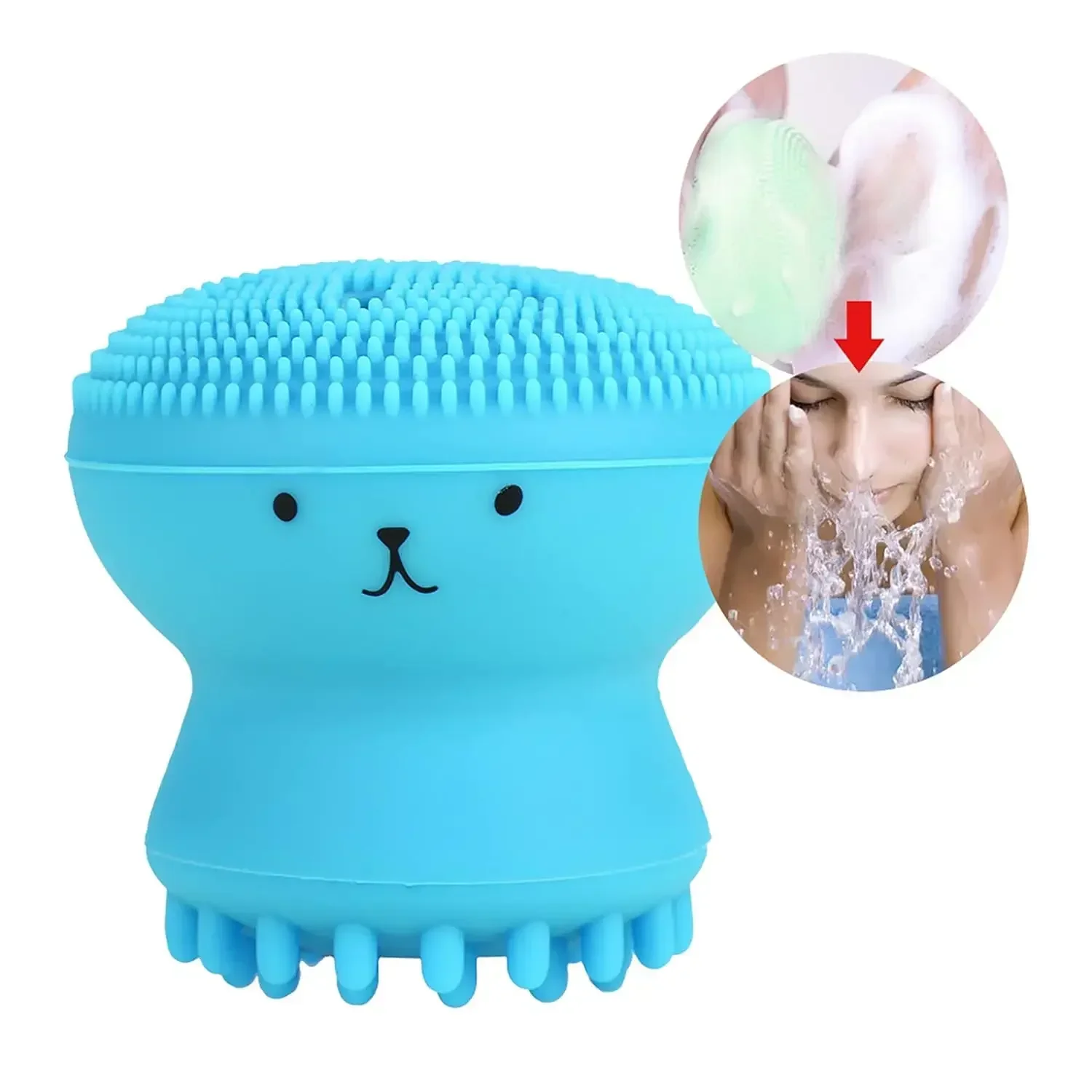 Fashion Exfoliating Face Cleansing Brush Silicone Jellyfish Manual Facial Cleansing Brushes Face Massage Skin Care Tools