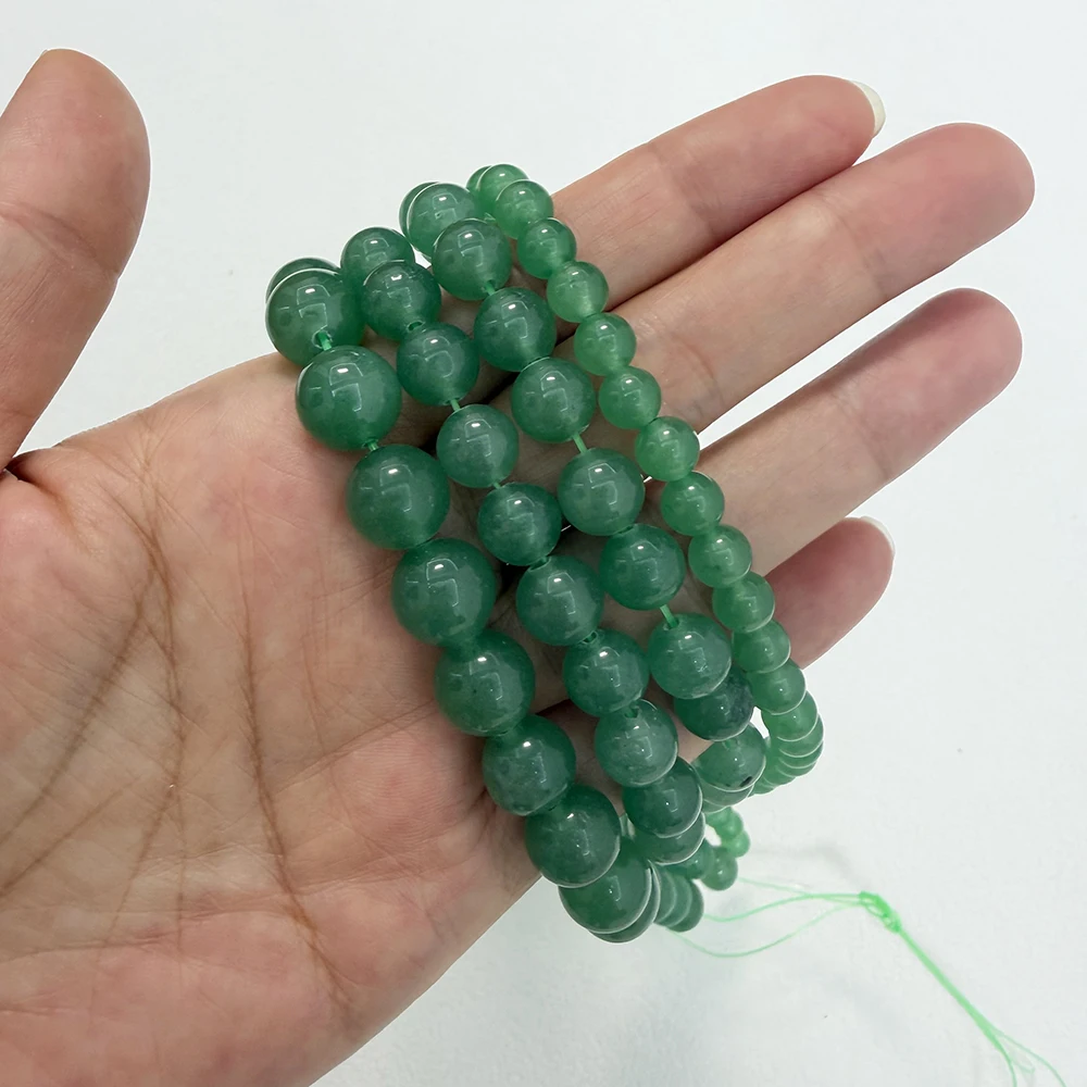 Natural Stone Green Aventurine Round Loose Beads 15