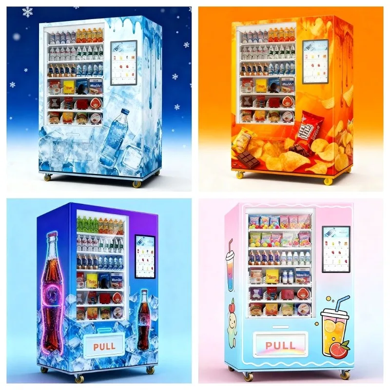 24-Hour Self-Service Vending Machine Combination Beverage and Snack Vending Machine with Refrigeration