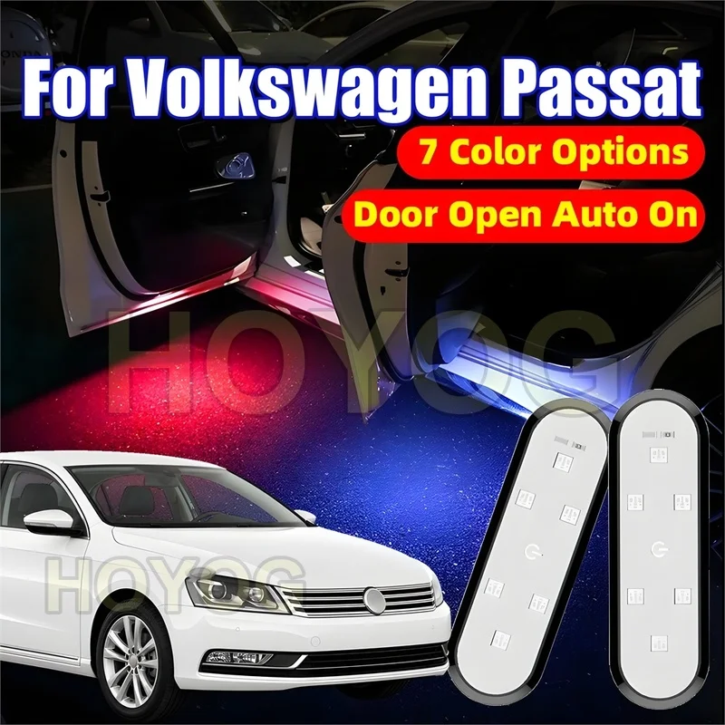 Fit for Volkswagen Passat 2010-2014 Wireless Car Door Welcome Lamp with No-Drill Installation and a USB Rechargeable Battery