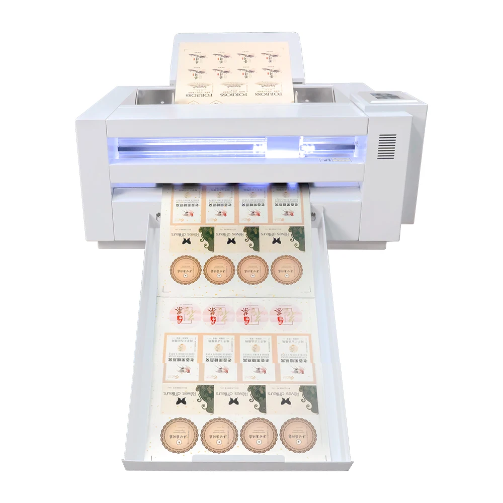 Automatic Continuous Feeding Transparent PVC Sticker Cutting Machine With CCD Camera And Servo Motor