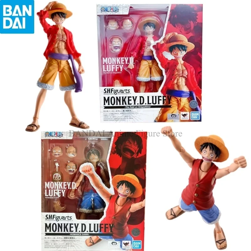 

In Stock Bandai Original SHF Figuarts One Piece Monkey D Luffy Action Figure Model Doll Desktop Decoration Collect Holiday Gift