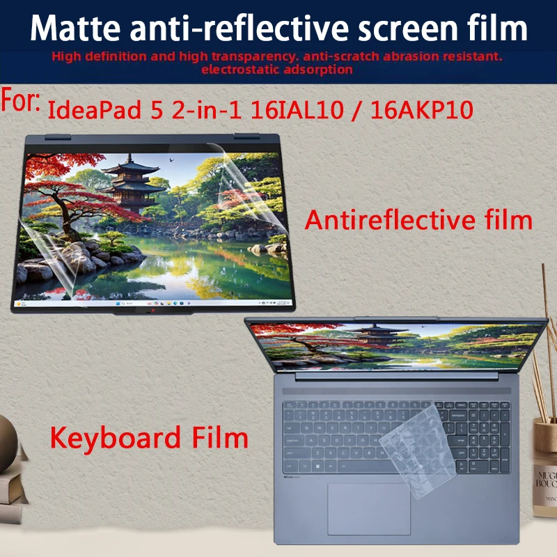 For IdeaPad 5 2-in-1 16IAL10/16AKP10 Keyboard Film IdeaPad 5i 2in1 16 Laptop screen Film HD Anti-blue film Anti-reflective Film
