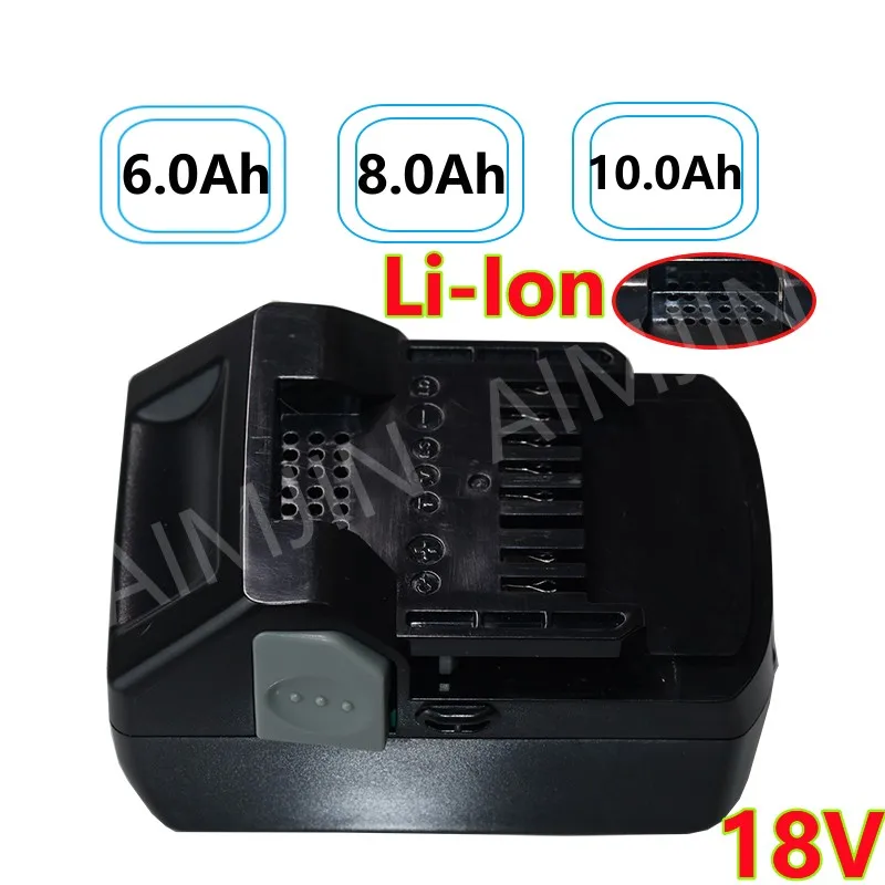 

18V 6.0/8.0/10.0Ah Li-ion Cordless Power Tools Rechargeable Replacement Battery for Hitachi BCL1815 BCL1830 EBM1830 DS18DL