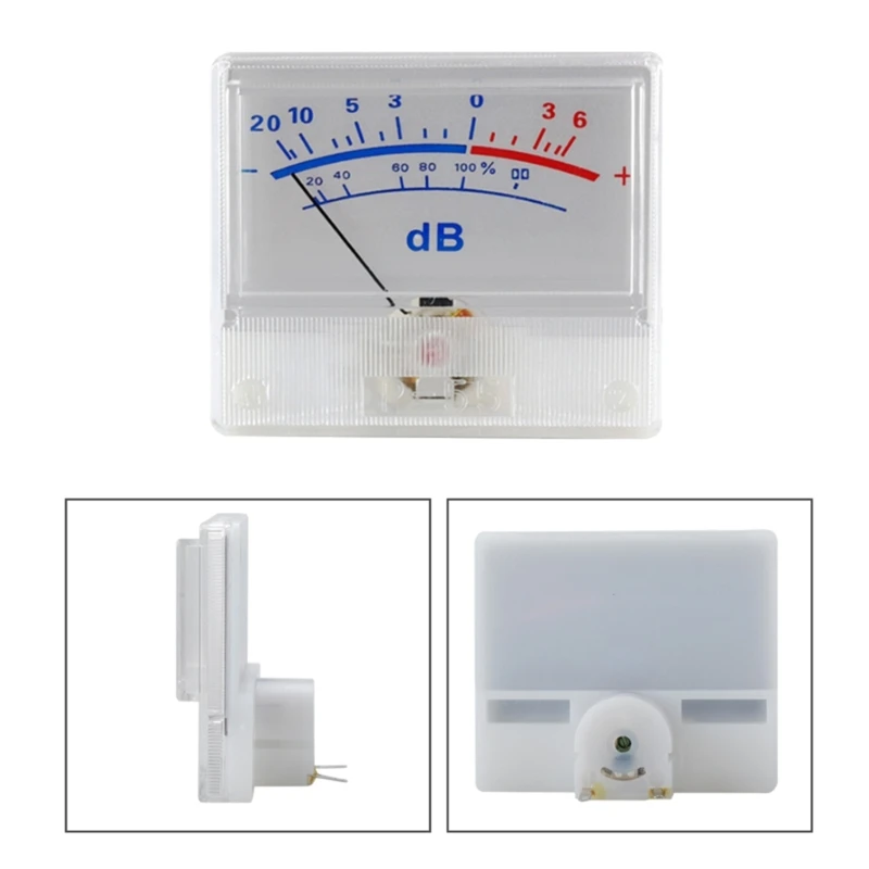 Professional Power Amplifier Meter DB Level Header VU Meter Backlit Audio Power Meter for Home Audio Quality Plastic- Y5GB