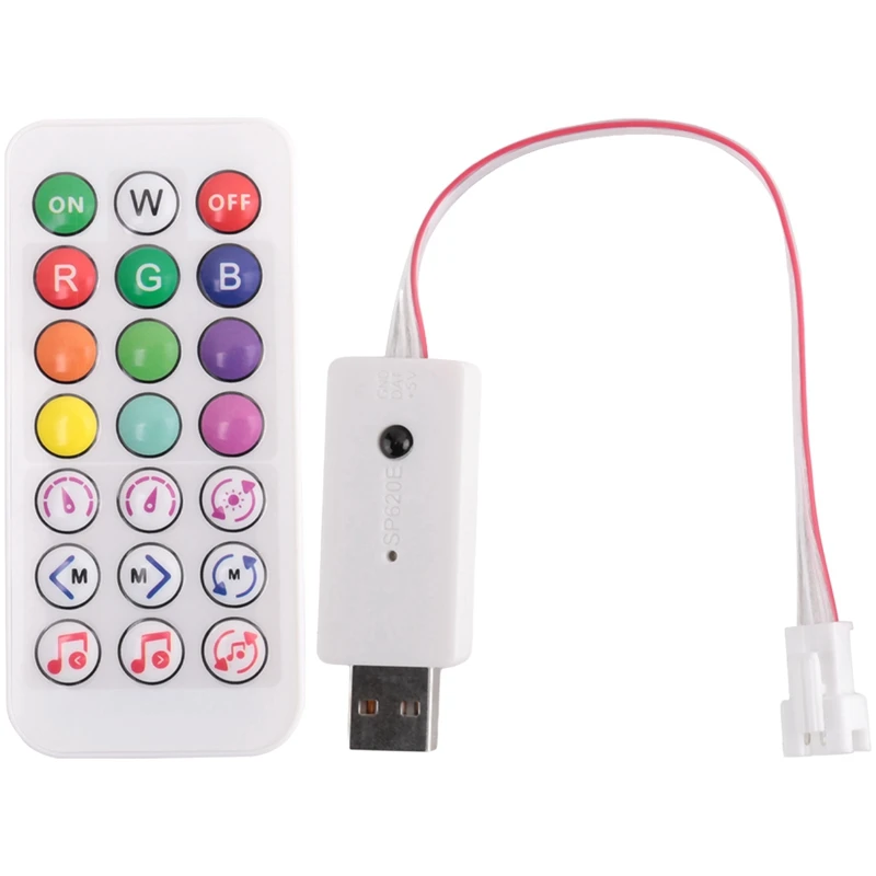 DC5V SP620E USB Bluetooth Music Pixel Controller Accessory RF Remote For WS2812 RGB Led Strip Light Tape