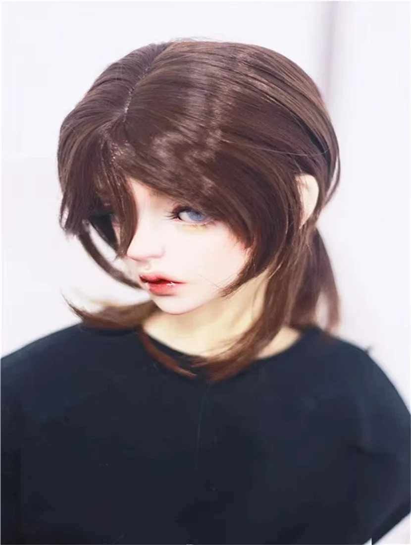 Bjd Pop Pruik Geschikt Voor 1/31/41/6 Oom Size Fashion Cool Knappe Gevlochten Melk Zijde Goede Pull valse Haar Bruin Zwart Orange