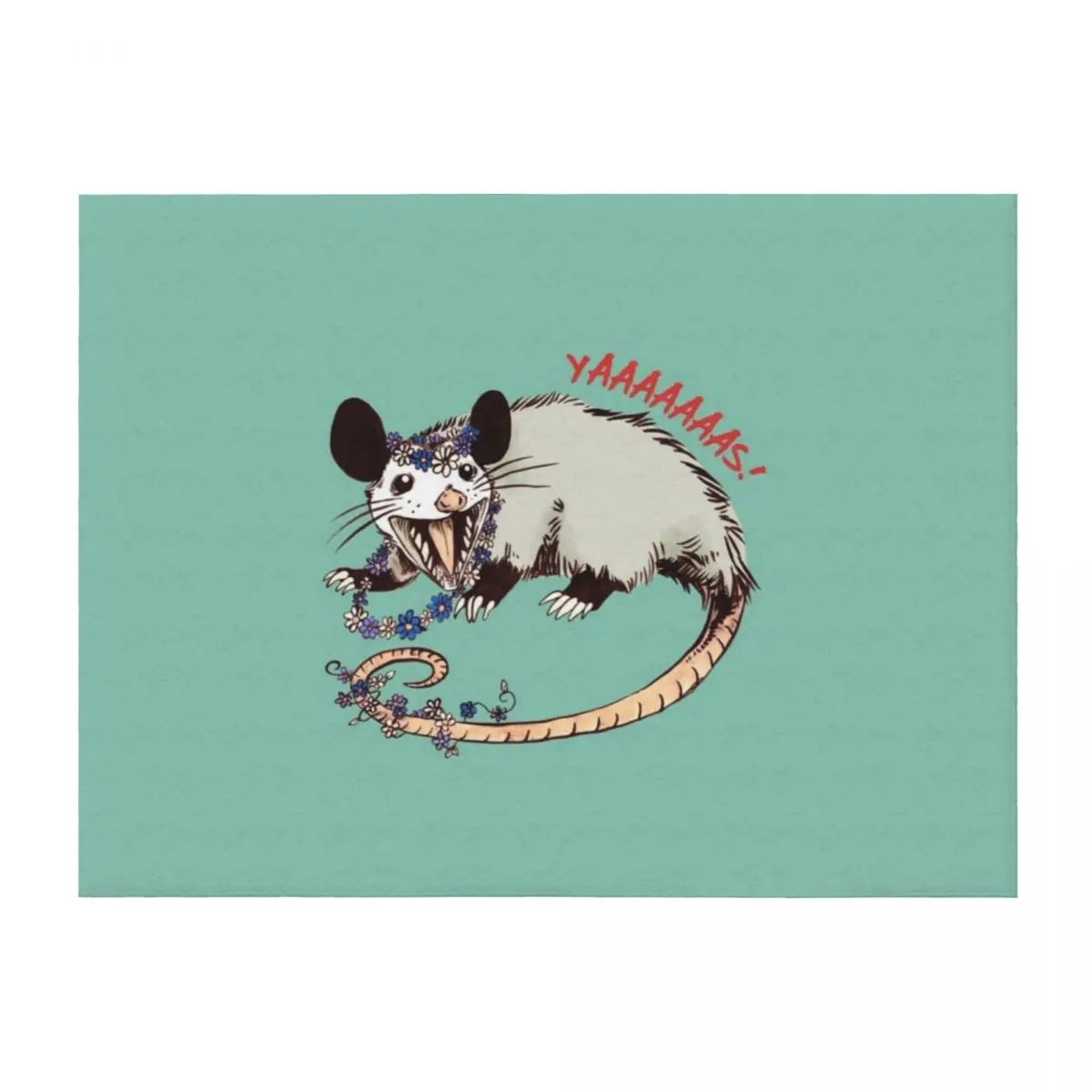 

Daisy Chain Opossum Possum Yaaaas! Throw Blanket Comforter Giant Sofa For Sofa Thin heavy to sleep Blankets