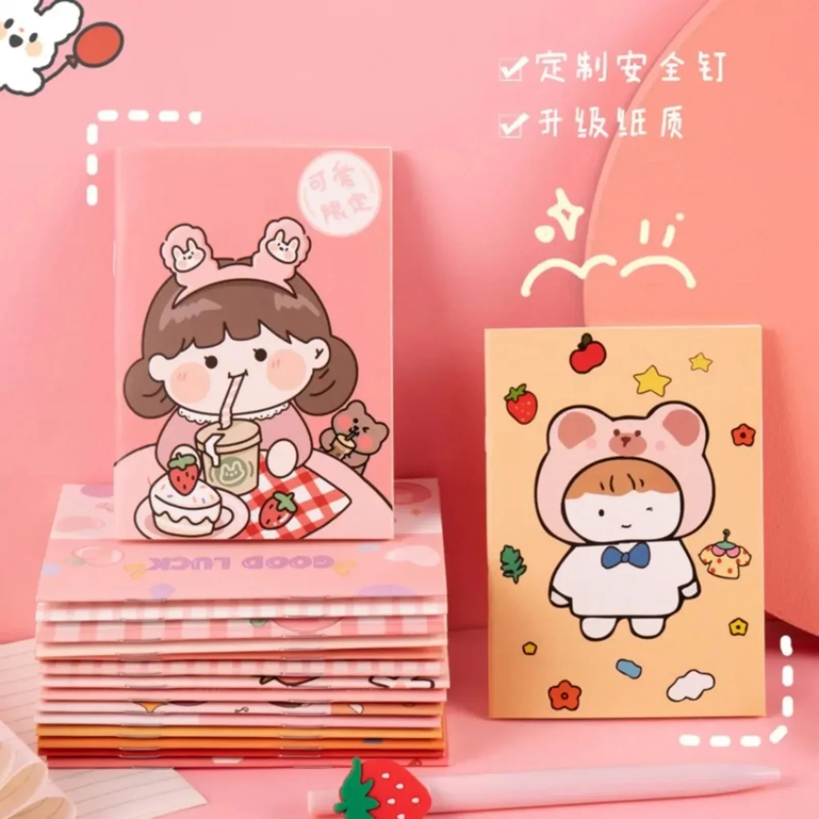 1pc Cute Cartoon Mini Notebook Portable Pocket Notepad Student Stationery Gifts Notes Notepad Diary School Supplies Kawaii